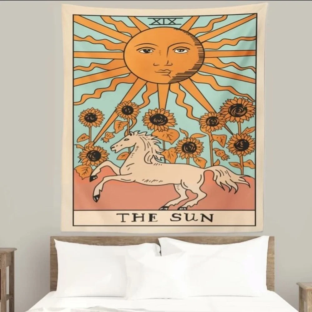 🆕 Tarot Card “Sun” Hanging Tapestry